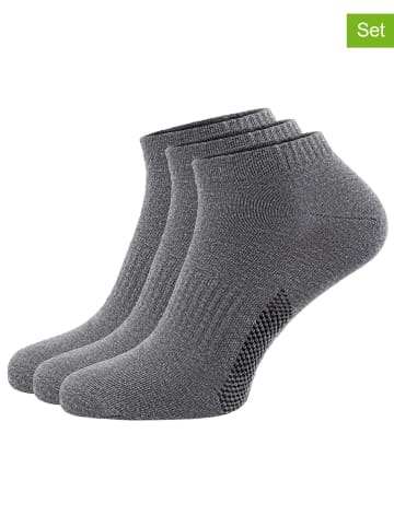 NANGA 3er-Set: Sneakersocken in Grau