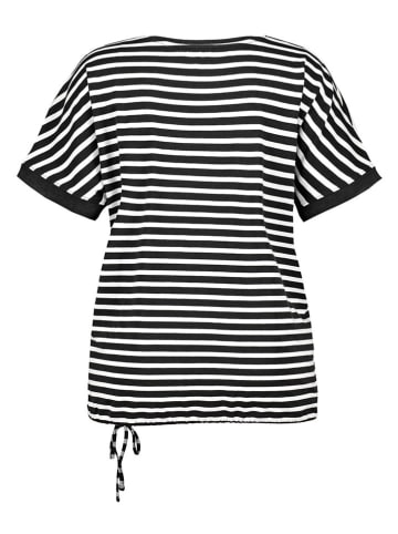 SAMOON Shirt in Schwarz/ Weiß