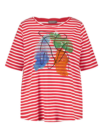 SAMOON Shirt rood/wit