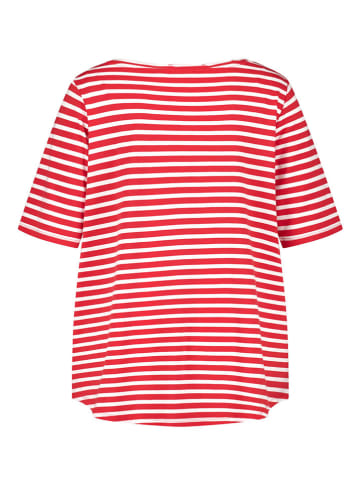 SAMOON Shirt in Rot/ Weiß