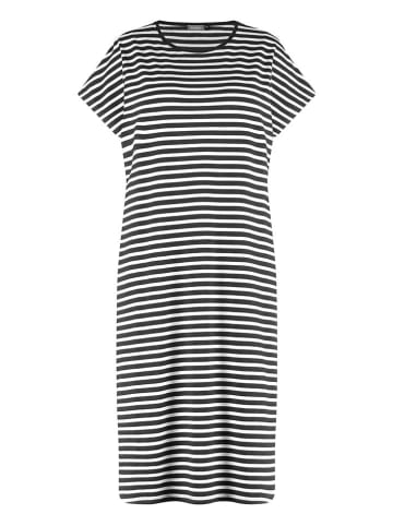 SAMOON Kleid in Schwarz/ Weiß