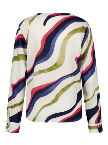 Gerry Weber Blouse crème/olijfgroen/blauw