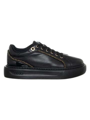 Liu Jo Leder-Sneakers in Schwarz