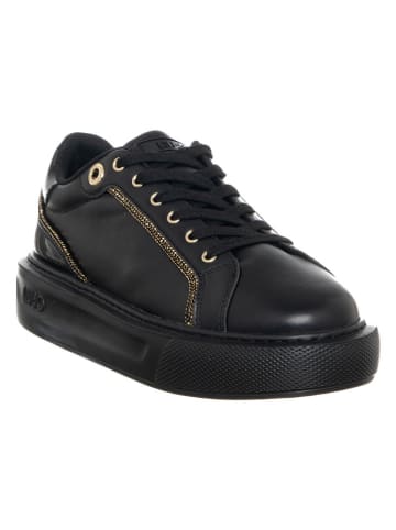 Liu Jo Leder-Sneakers in Schwarz