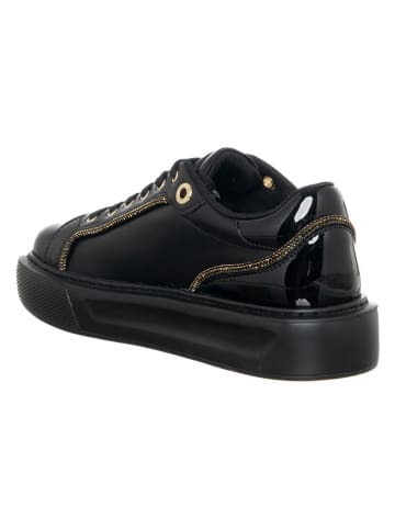 Liu Jo Leder-Sneakers in Schwarz