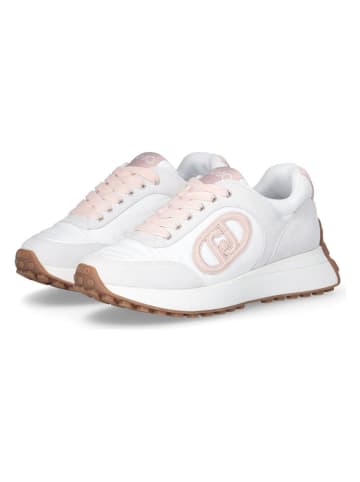Liu Jo Leder-Sneakers in Weiß/ Rosa