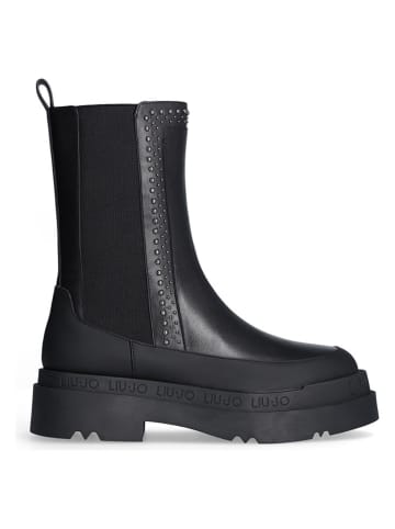 Liu Jo Leder-Boots in Schwarz