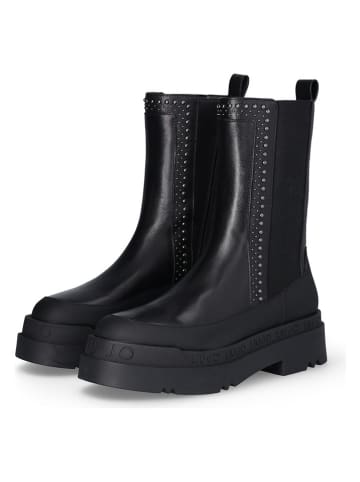 Liu Jo Leder-Boots in Schwarz