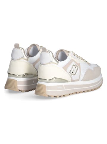 Liu Jo Leder-Sneakers in Weiß/ Beige