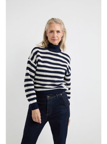 Josephine & Co Trui "Alana" donkerblauw/wit