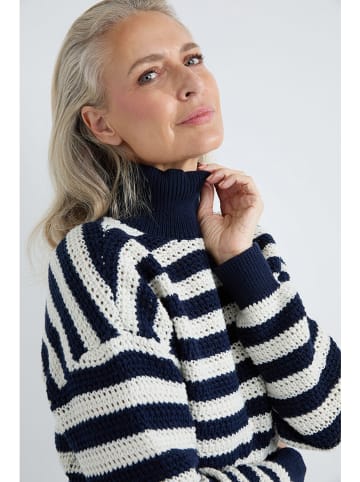 Josephine & Co Trui "Alana" donkerblauw/wit