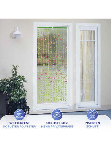 Maximex Sichtschutz-Vorhang in Grün/ Rosa - (L)190 x (B)90 cm