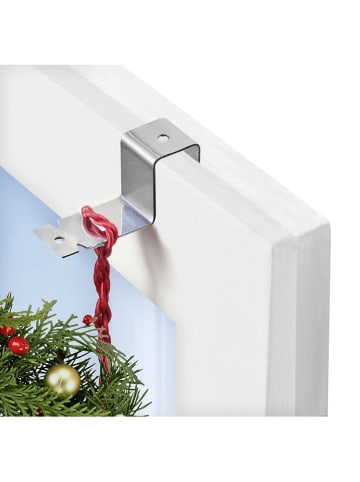 Wenko 2-delige set: raamhaken zilverkleurig - 2x 2 stuks