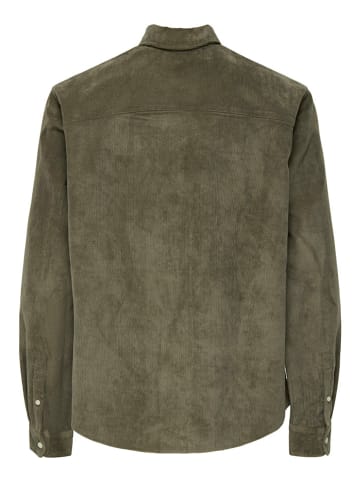 ONLY & SONS Koszula sztruksowa "Alp" w kolorze khaki
