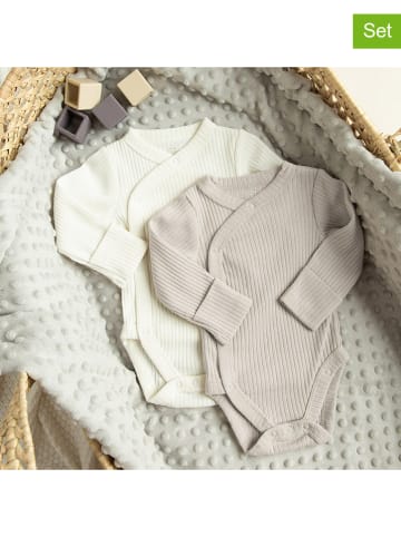 COOL CLUB 2er-Set: Bodys in Beige/ Creme