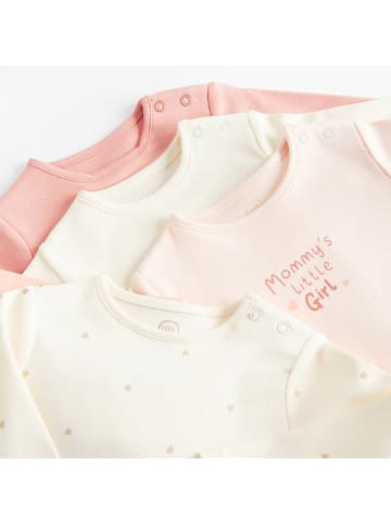 COOL CLUB 4er-Set: Bodys  in Creme/ Rosa