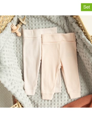 COOL CLUB Legginsy (2 pary) w kolorze kremowym