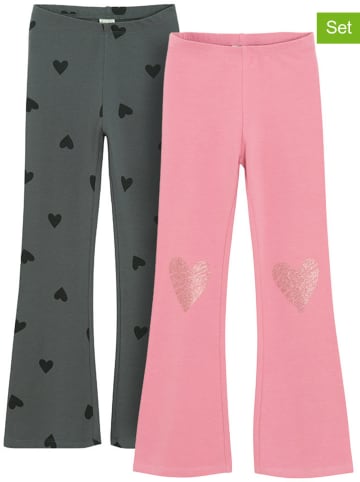 COOL CLUB 2-delige set: leggings antraciet/lichtroze