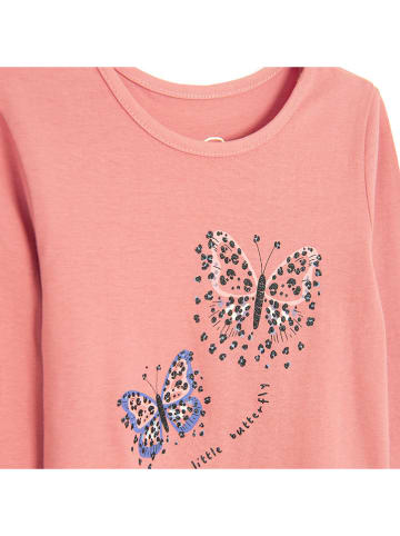 COOL CLUB 3-delige set: longsleeves lichtroze/crème/lichtbruin