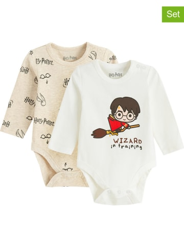 COOL CLUB 2er-Set: Bodys in Beige/ Weiß