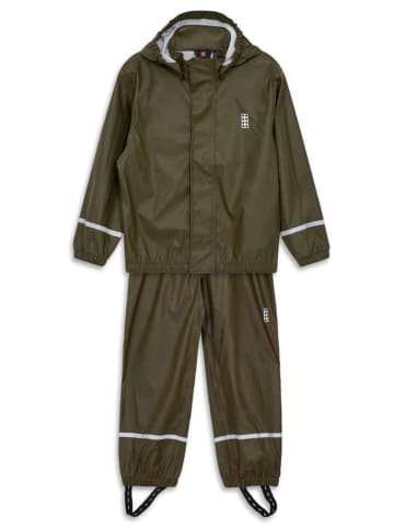 LEGO 2-delige regenoutfit kaki
