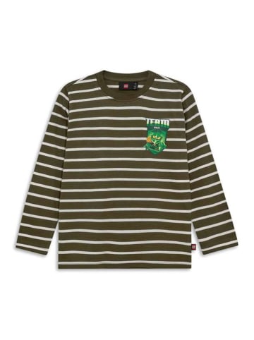 LEGO Longsleeve kaki/wit
