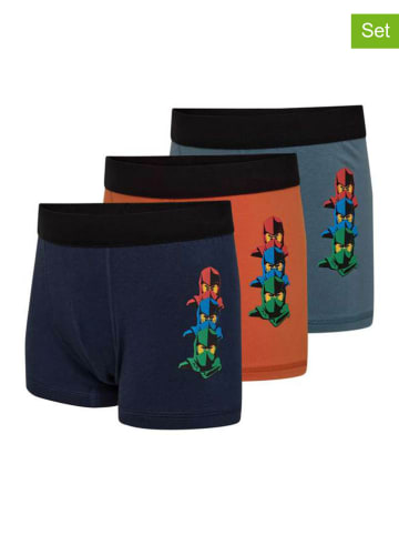 LEGO 3er-Set: Boxershorts in Dunkelblau/ Blau/ Orange