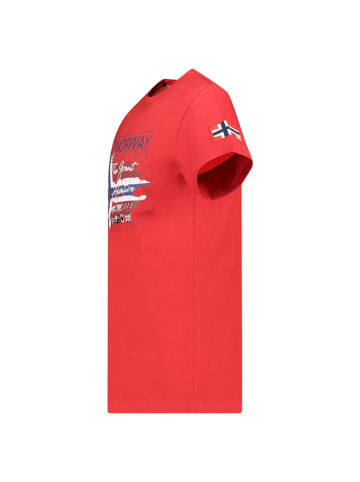 Geographical Norway Shirt "Jrusty" in Rot