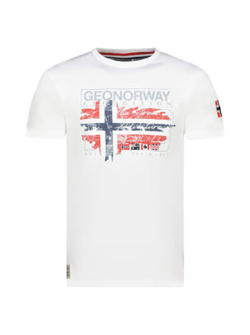 Geographical Norway Koszulka "Jrusty" w kolorze białym