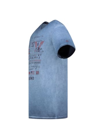 Geographical Norway Shirt "Jorick" in Blau