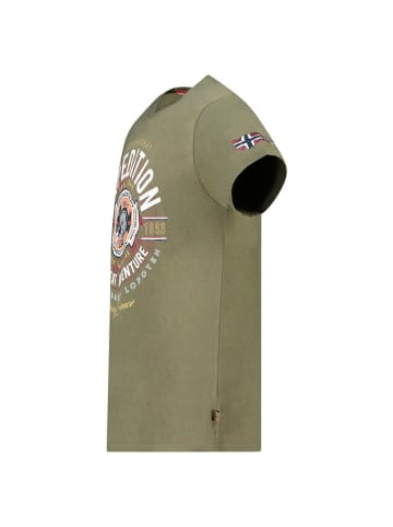 Geographical Norway Koszulka "Jaldemar" w kolorze khaki