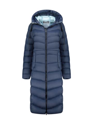 Geographical Norway Doorgestikte mantel "Berangere" donkerblauw
