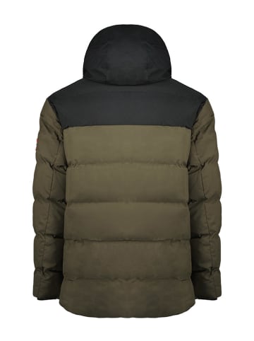 Geographical Norway Kurtka pikowana "Cachot" w kolorze oliwkowo-czarnym