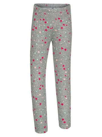 happy girls by Eisend Legginsy termiczne w kolorze szaro-różowym