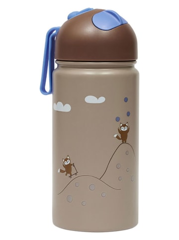 OYOY mini Butelka termiczna "Friends in the Forest" w kolorze brązowym - 360 ml