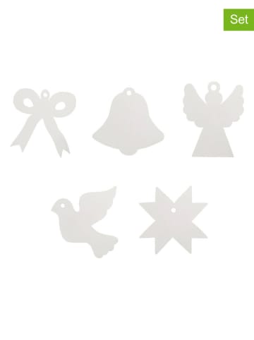 OYOY living design 5-delige set: geschenkhangers wit