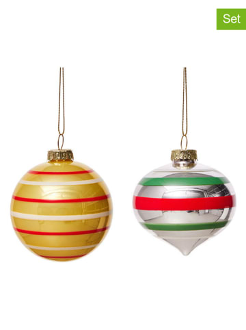 OYOY living design 2er-Set: Christbaumkugeln in Bunt