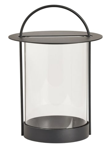 OYOY living design Windlicht "Maki" in Schwarz - (H)29 x Ø 20,5 cm