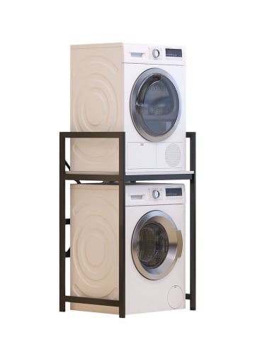 Scandinavia Concept Wasmachinekast zwart - (B)70 x (H)116 x (D)60 cm