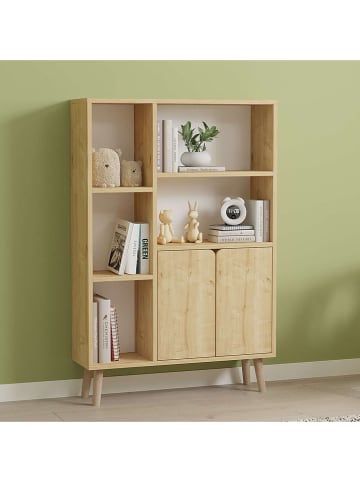 Scandinavia Concept Boekenkast "Lumo" lichtbruin - (B)25 x (H)48,6 x (D)50 cm