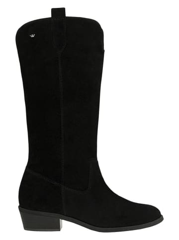 Wojas Leder-Stiefel in Schwarz