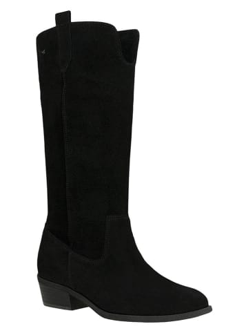 Wojas Leder-Stiefel in Schwarz