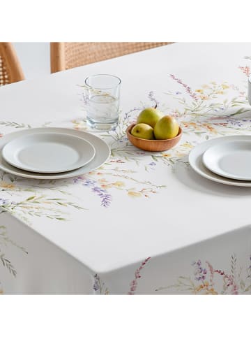 mint Deco Tischdecke "Floral And Tropical Briana" in Weiß/ Lila/ Gelb
