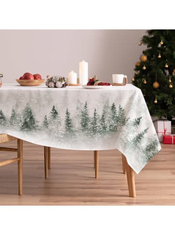 Tafellaken "Christmas Aslan" wit/groen