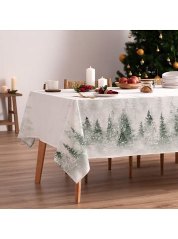 Obrus "Christmas Aslan" w kolorze biało-zielonym
