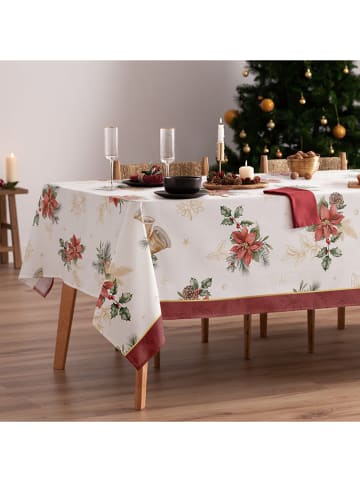 Tafellaken "Christmas Carols" wit/rood/groen