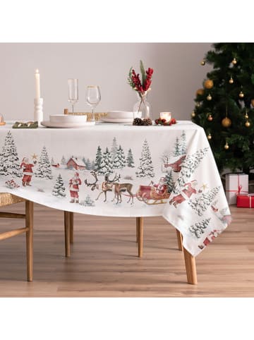 Mint Rugs Obrus "Christmas Klaus" w kolorze biało-zielonym