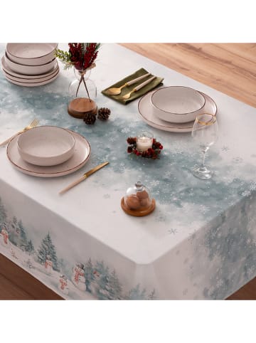 Mint Rugs Tischdecke "Christmas Kristoff" in Weiß/ Blau