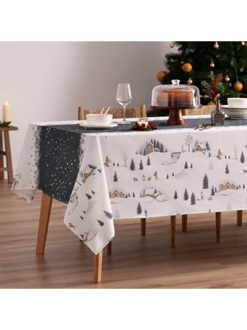 Mint Rugs Obrus "Christmas Whoville" w kolorze biało-granatowym