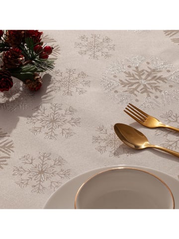 Mint Rugs Tischdecke "Christmas Snowberry" in Creme/ Silber